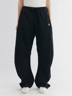 Curved seam fine wool pants