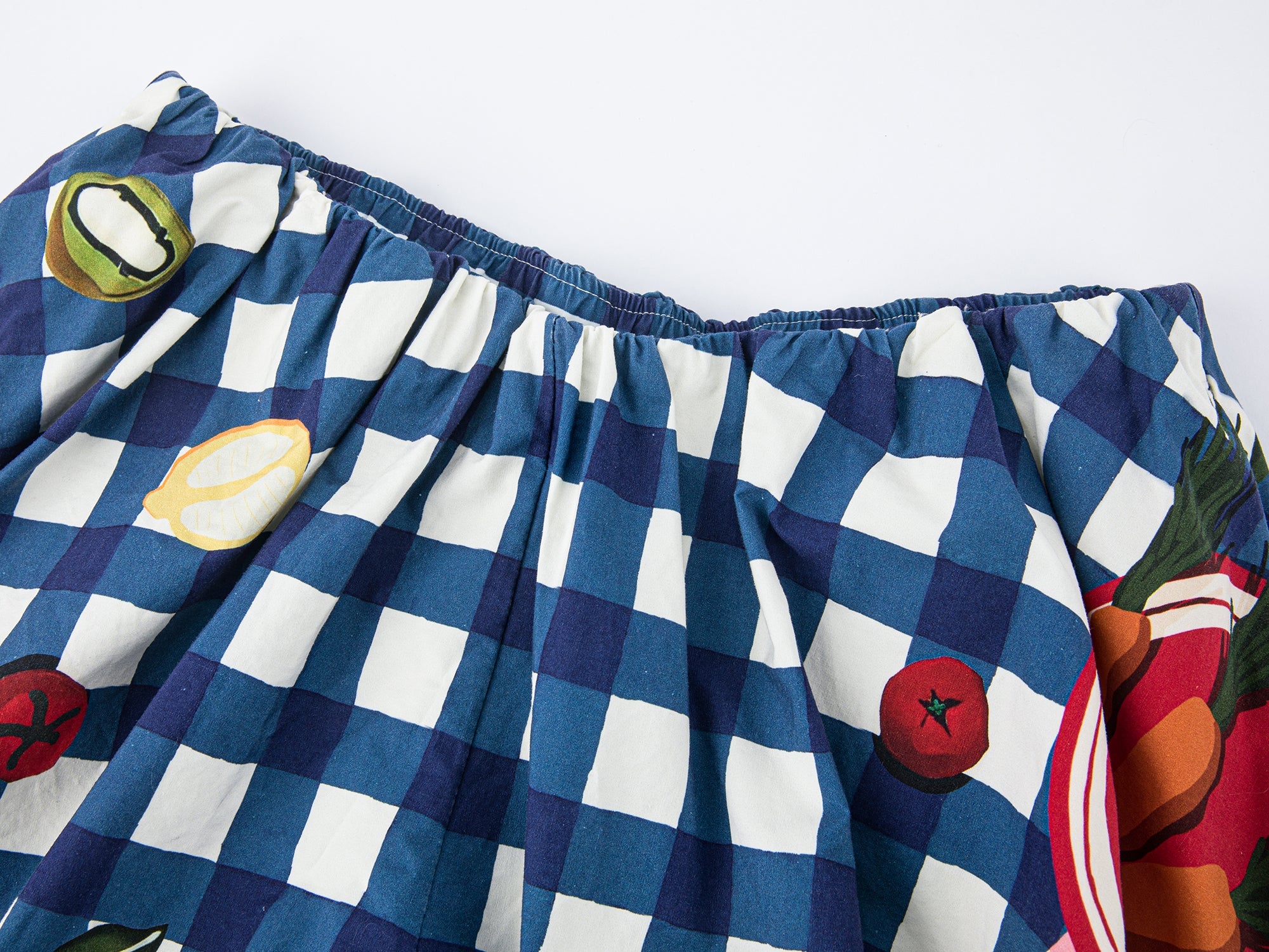 Picnic scene graphic trousers