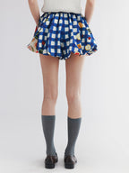 ピクニックシーンのグラフィックバルーンショートパンツ