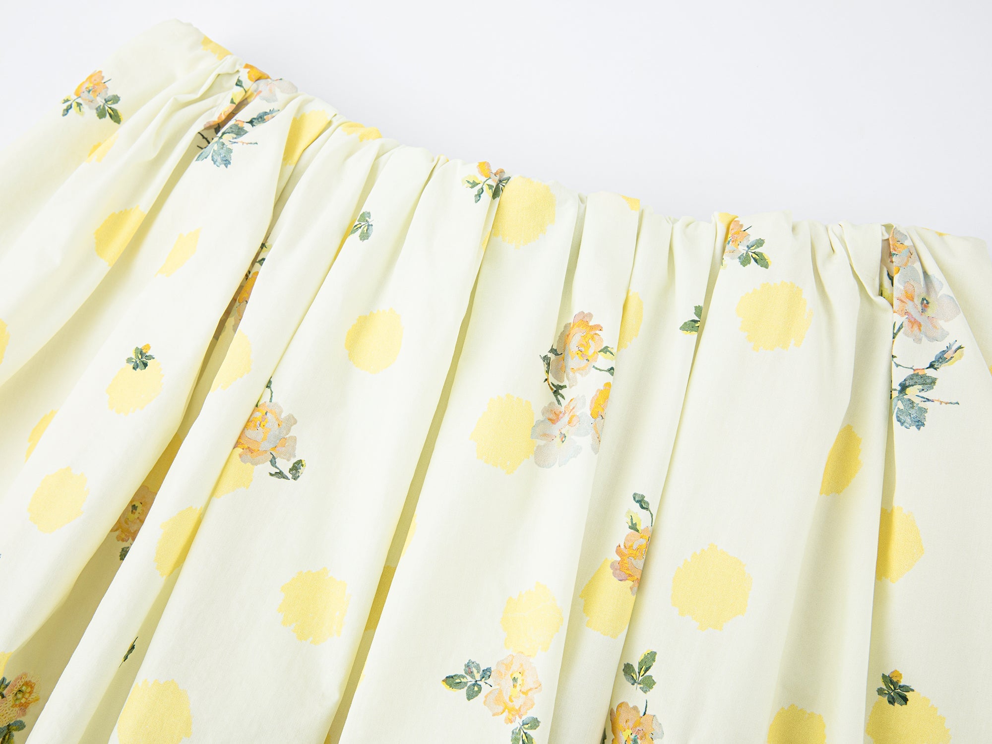Yellow floral print skirt