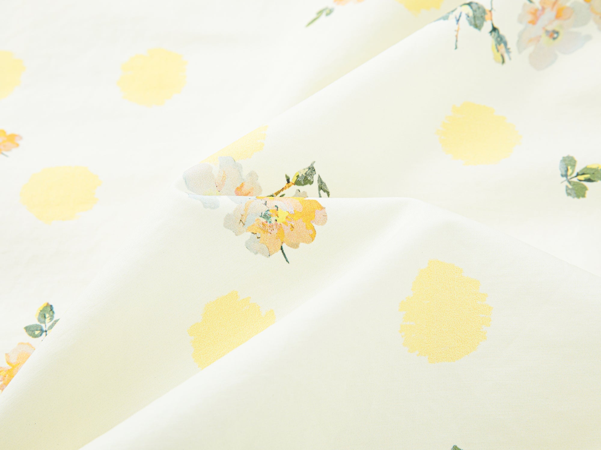 Yellow floral print skirt