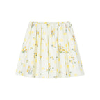 Yellow floral print skirt