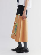 Seafood & wine graphic skirt