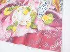 Oil painting floral fruit graphic tee skirt