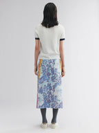Oil painting floral fruit graphic tee skirt