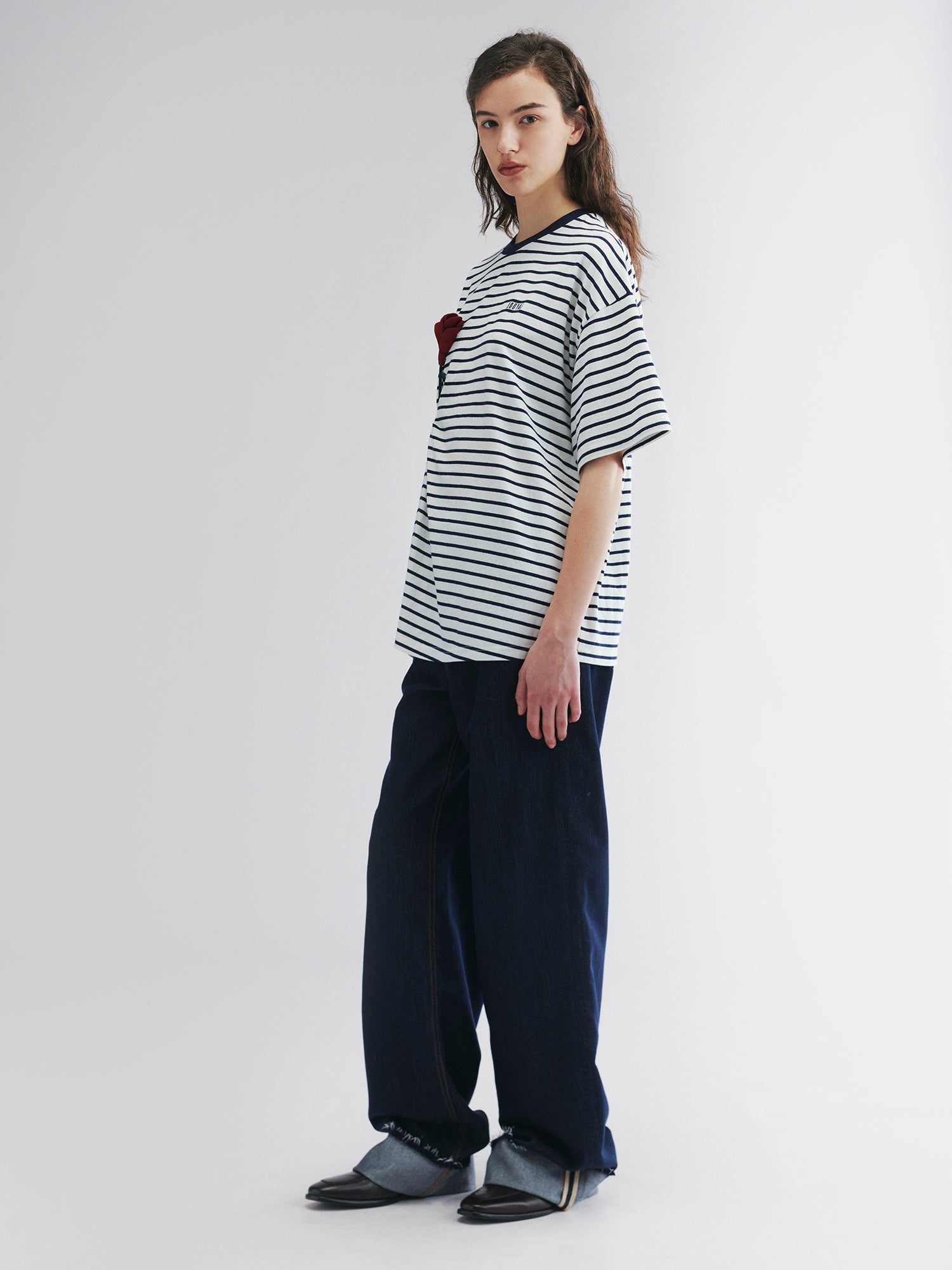 Rose patch breton tee