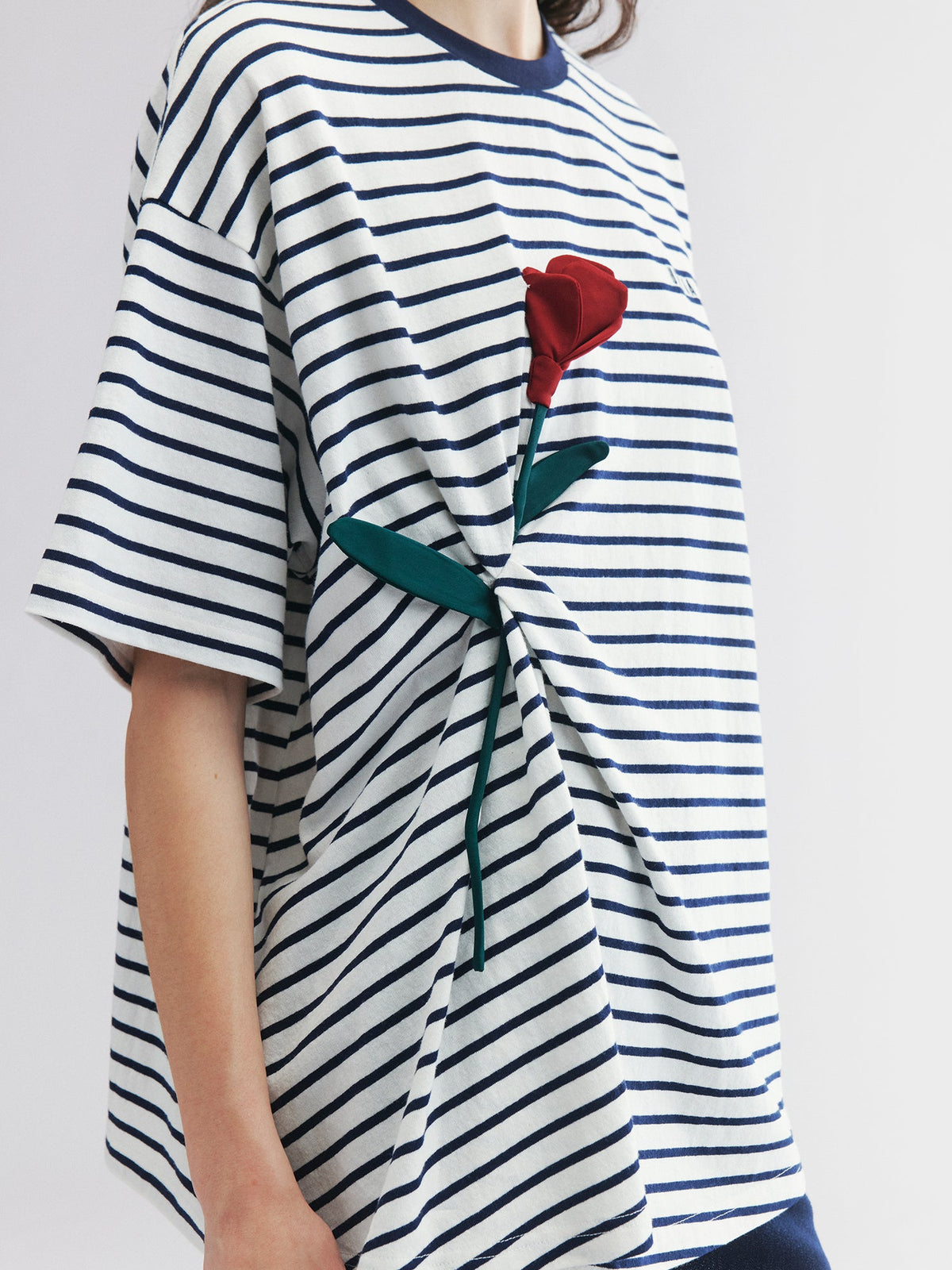 Rose patch breton tee