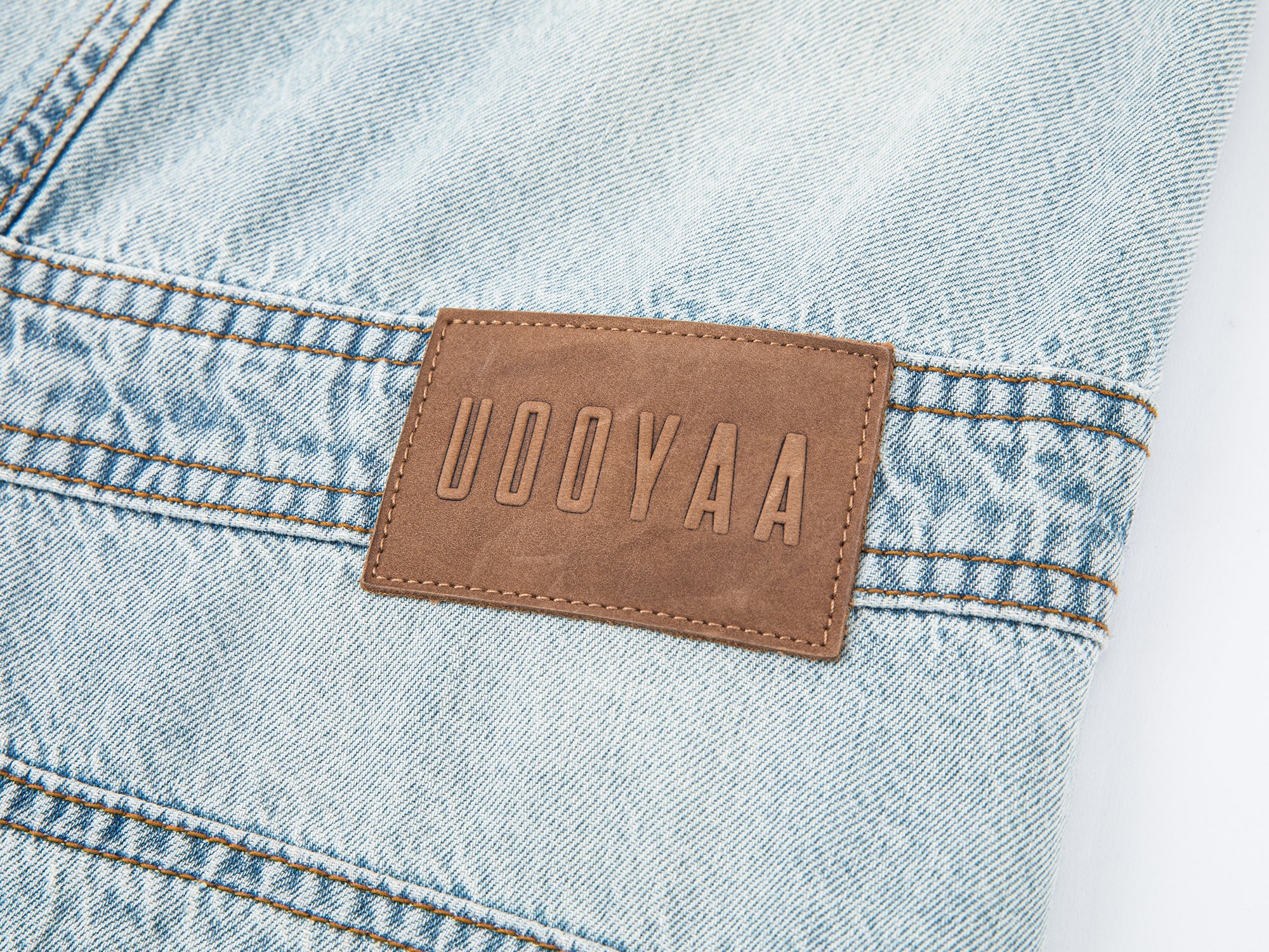 Asymmetrical denim skirt