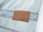 Asymmetrical denim skirt