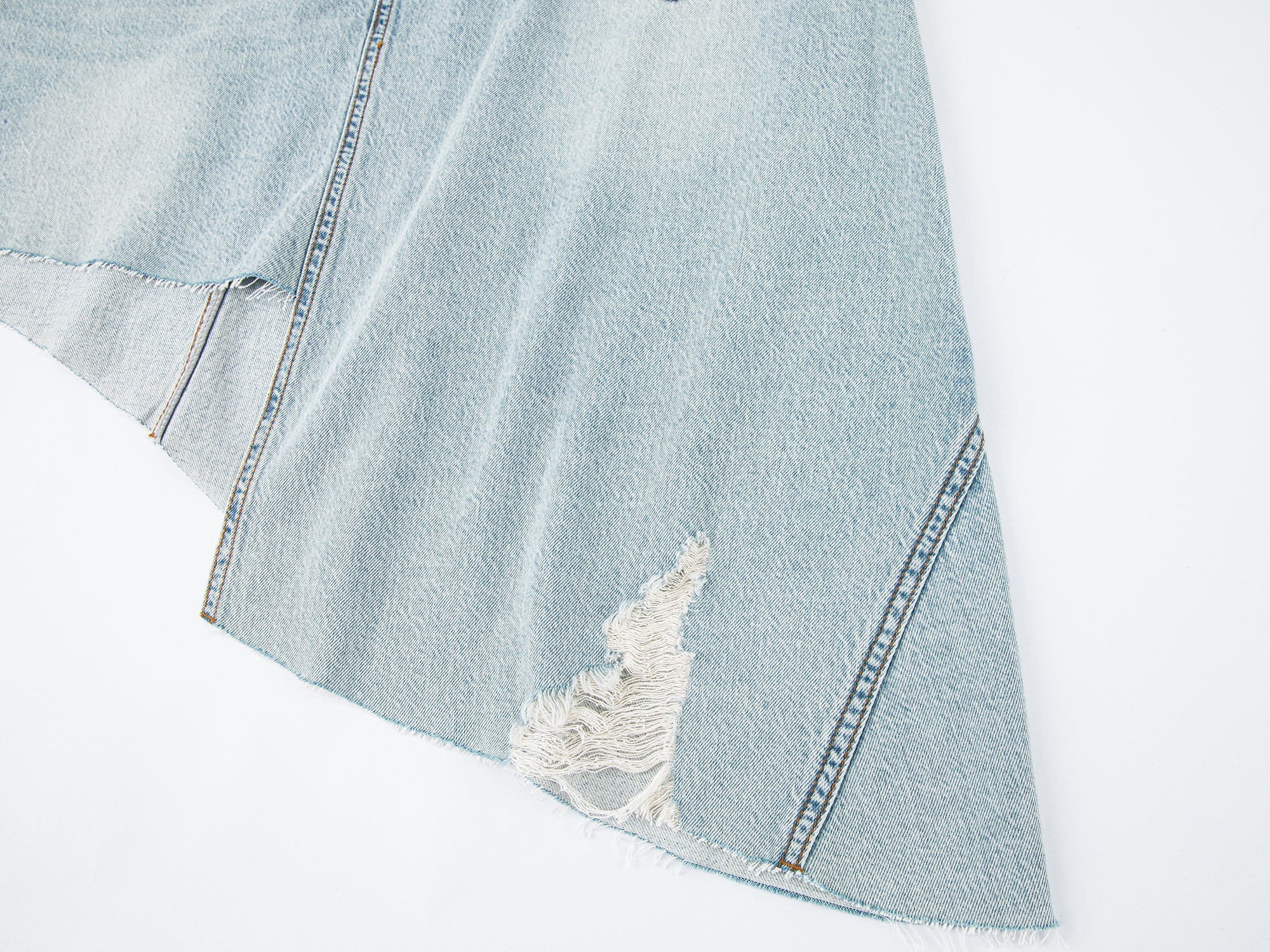 Asymmetrical denim skirt