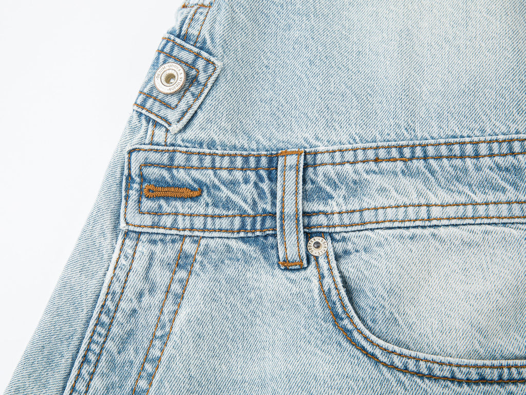 Asymmetrical denim skirt