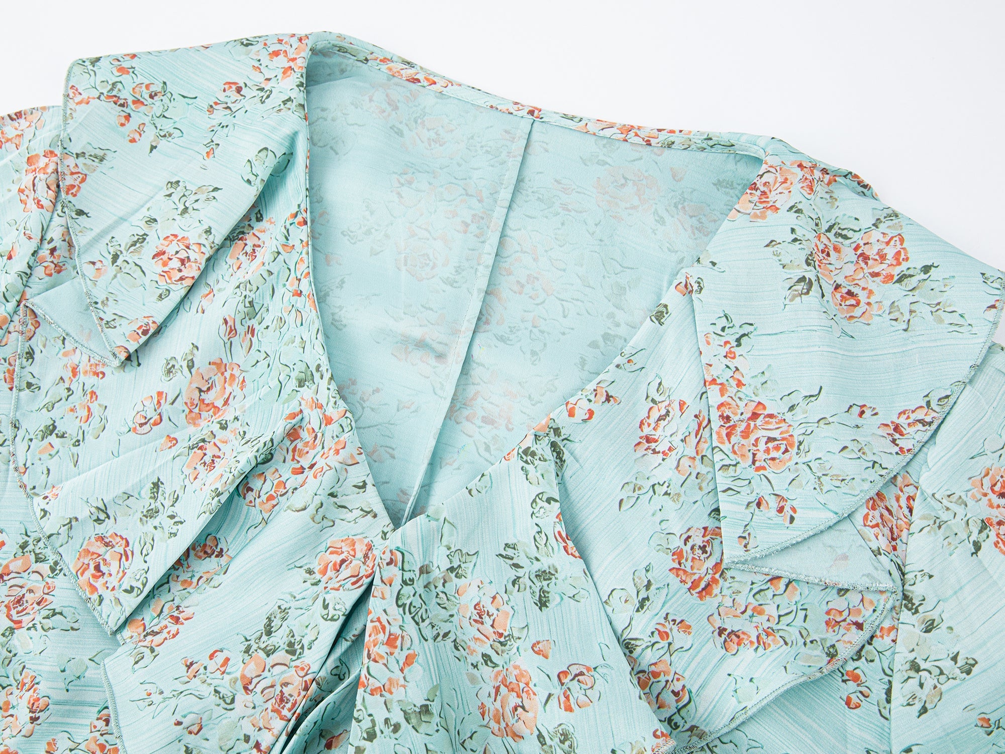 Oil-painted floral crinkle dress