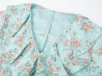 Oil-painted floral crinkle dress