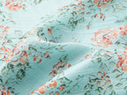 Oil-painted floral crinkle dress
