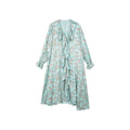 Oil-painted floral crinkle dress