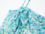 Asymmetrical floral chiffon cami