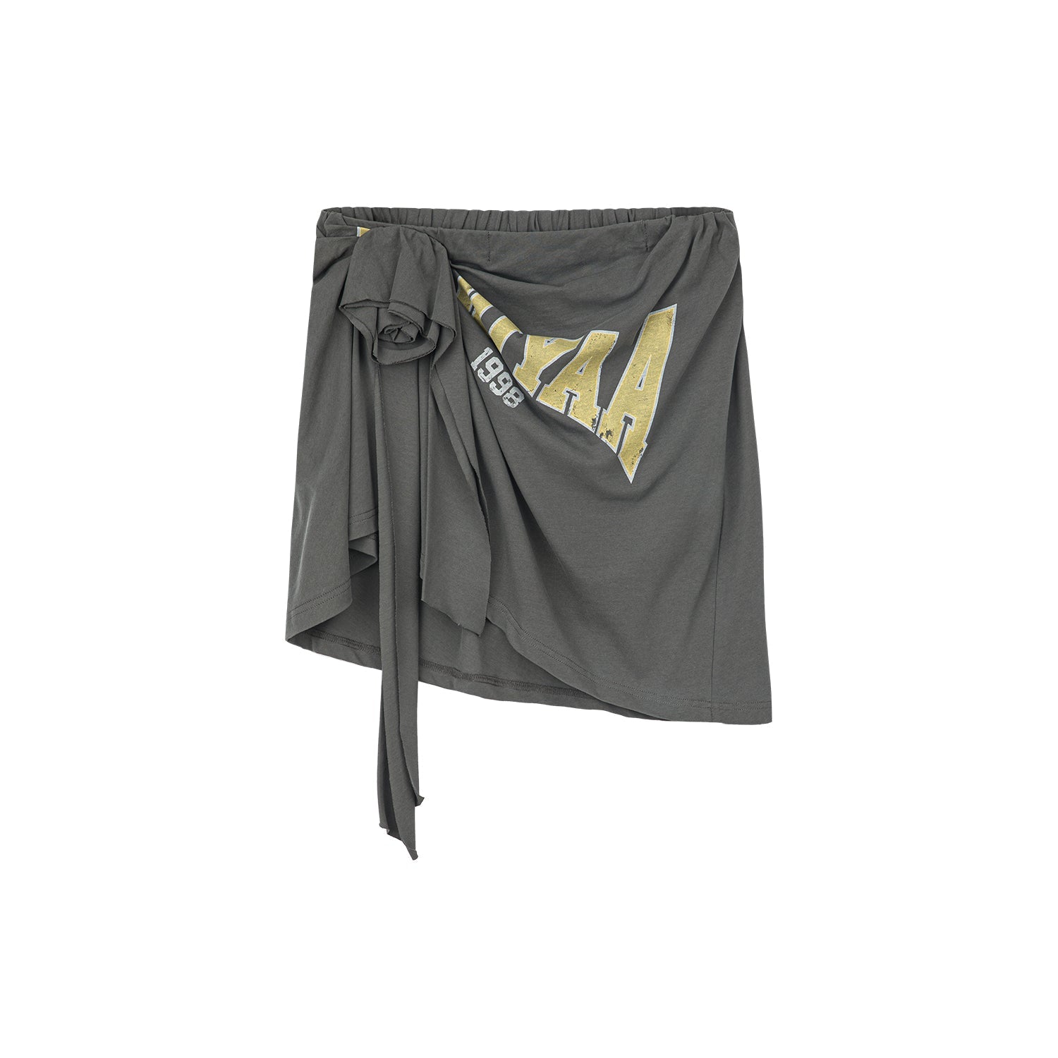 3D floral draped tube top