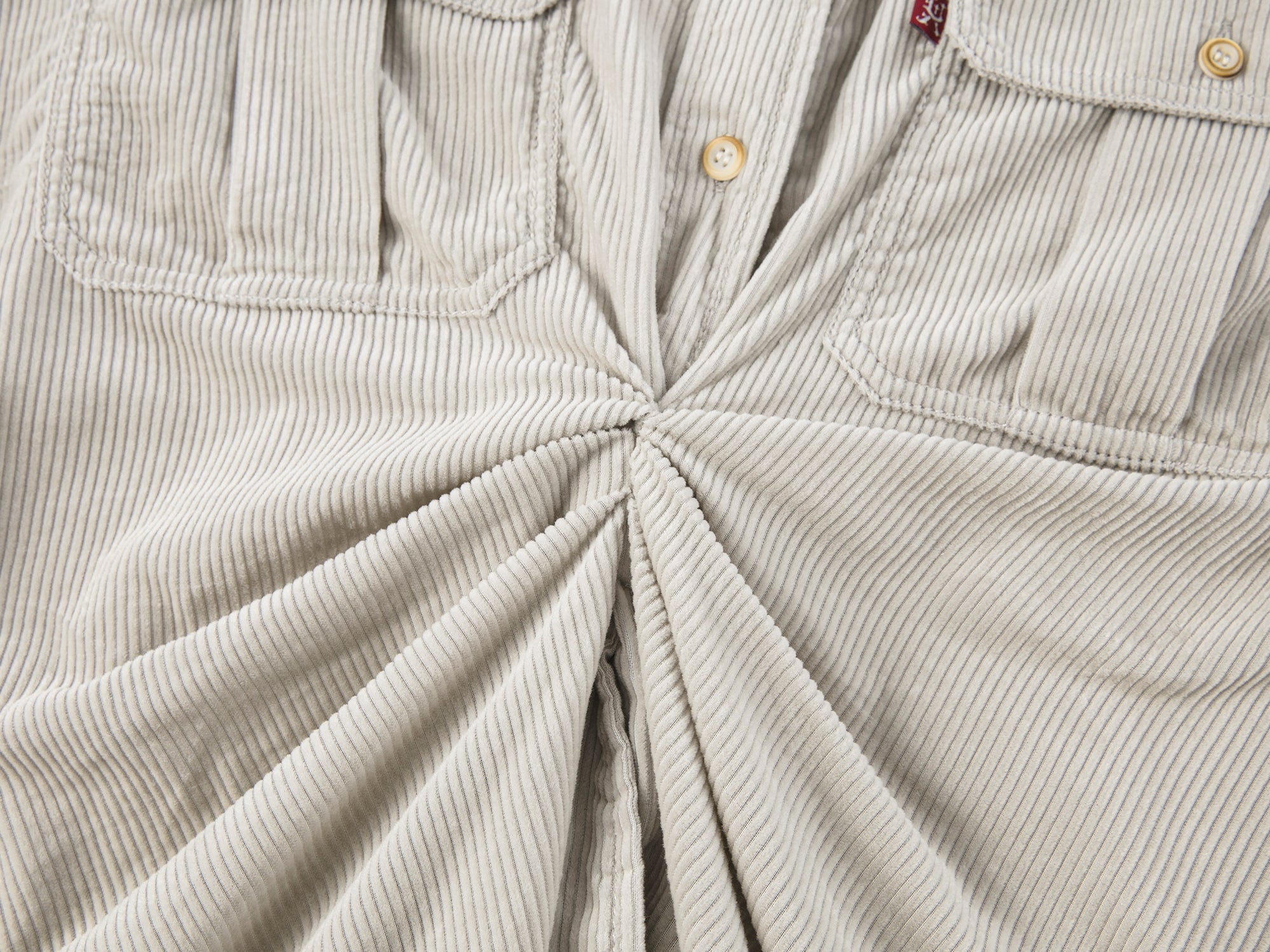 Corduroy knotted utility shirt