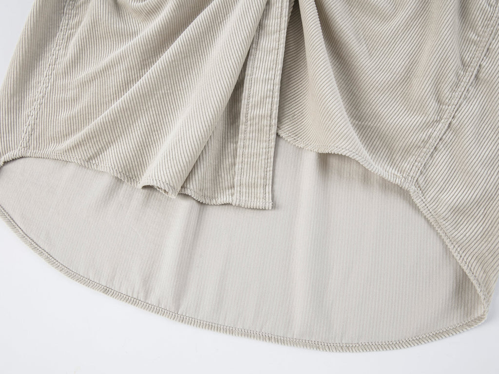 Corduroy knotted utility shirt