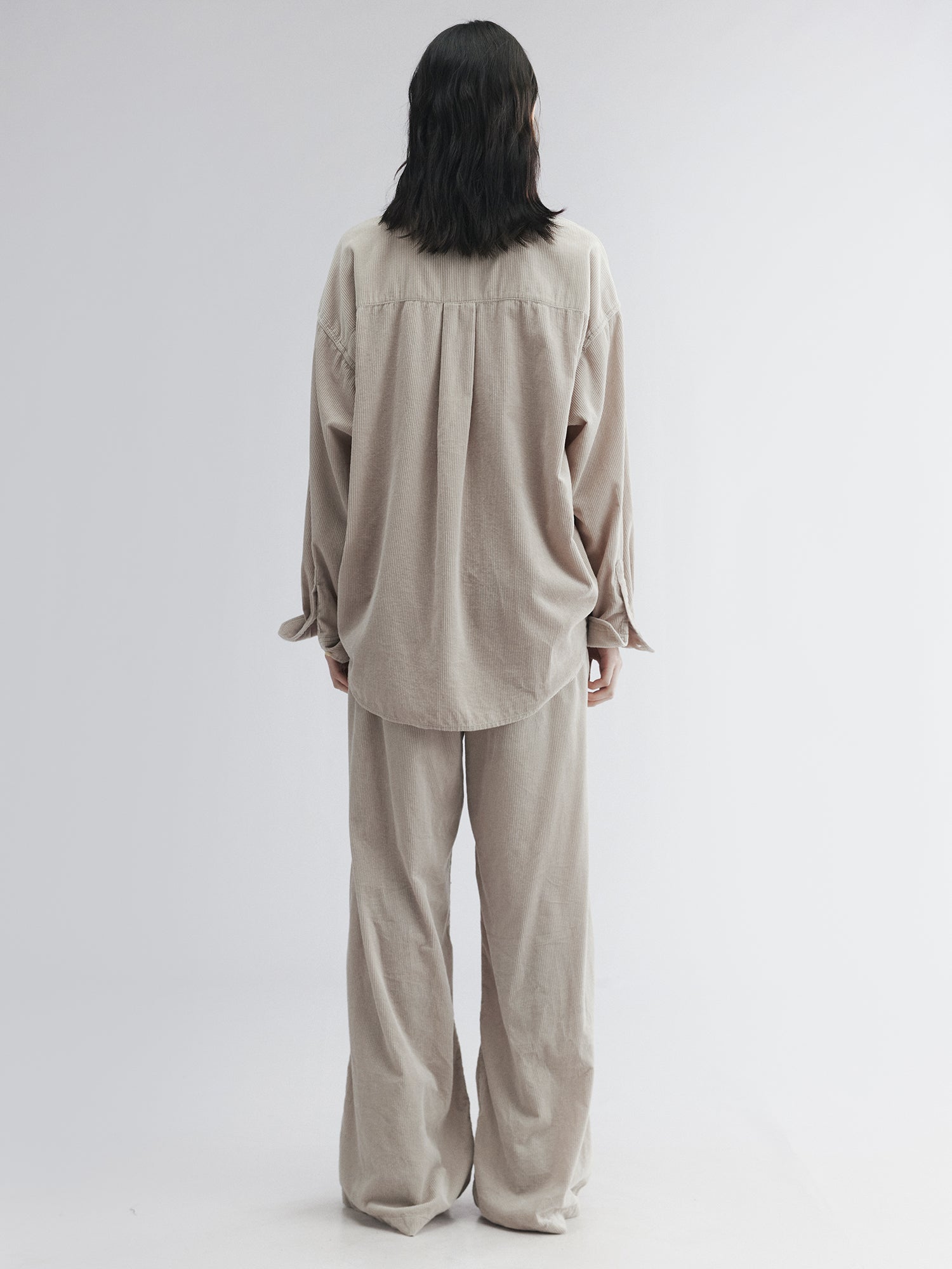 Corduroy knotted utility shirt