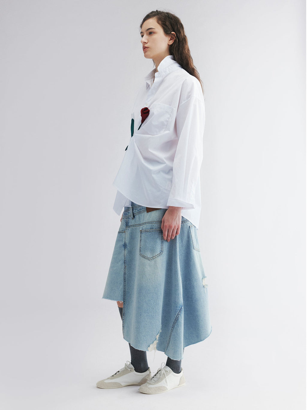 Rose patch shirt