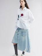 Rose patch shirt
