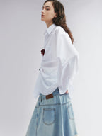 Rose patch shirt