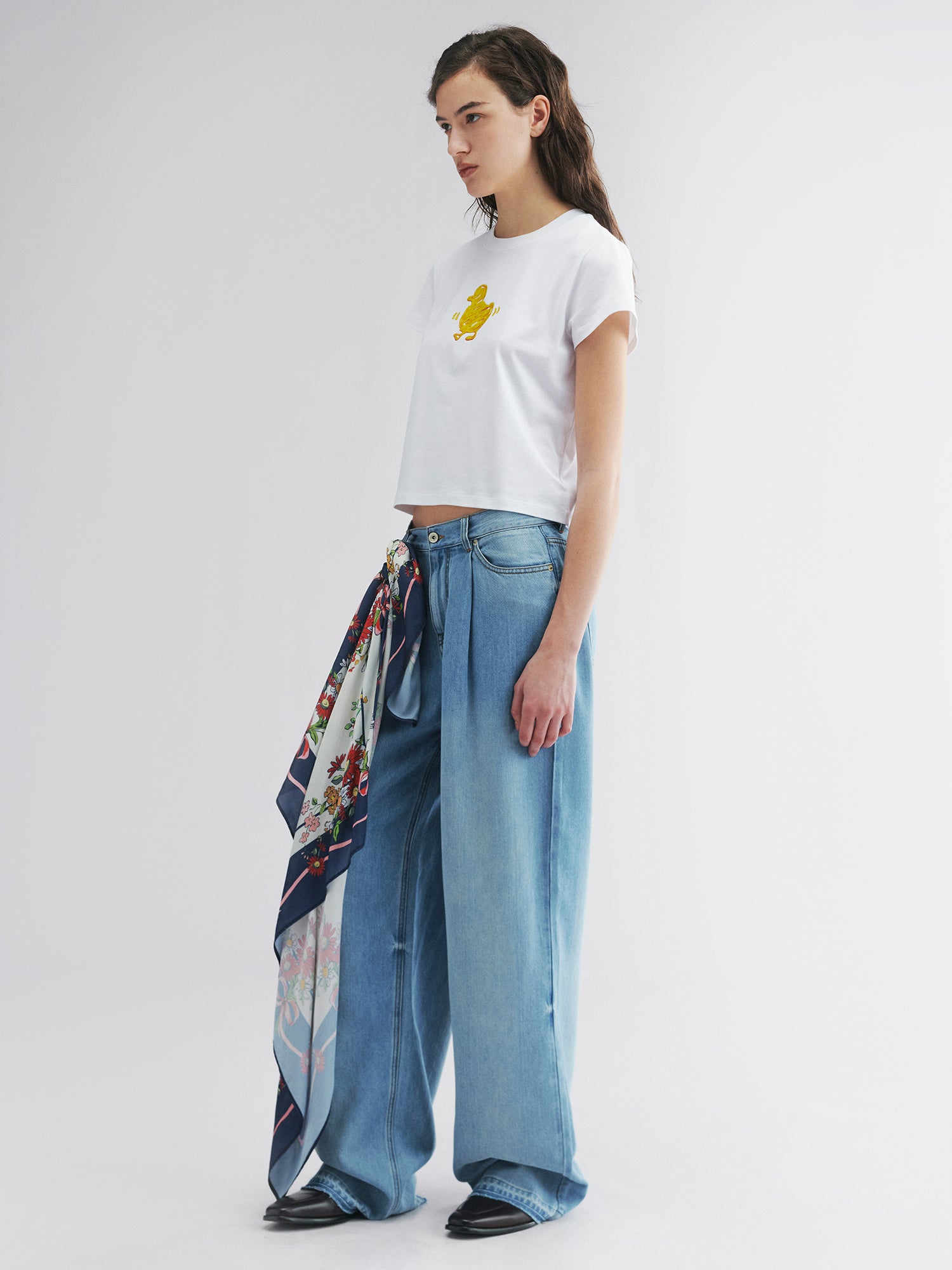 Mustard duck doodle tee