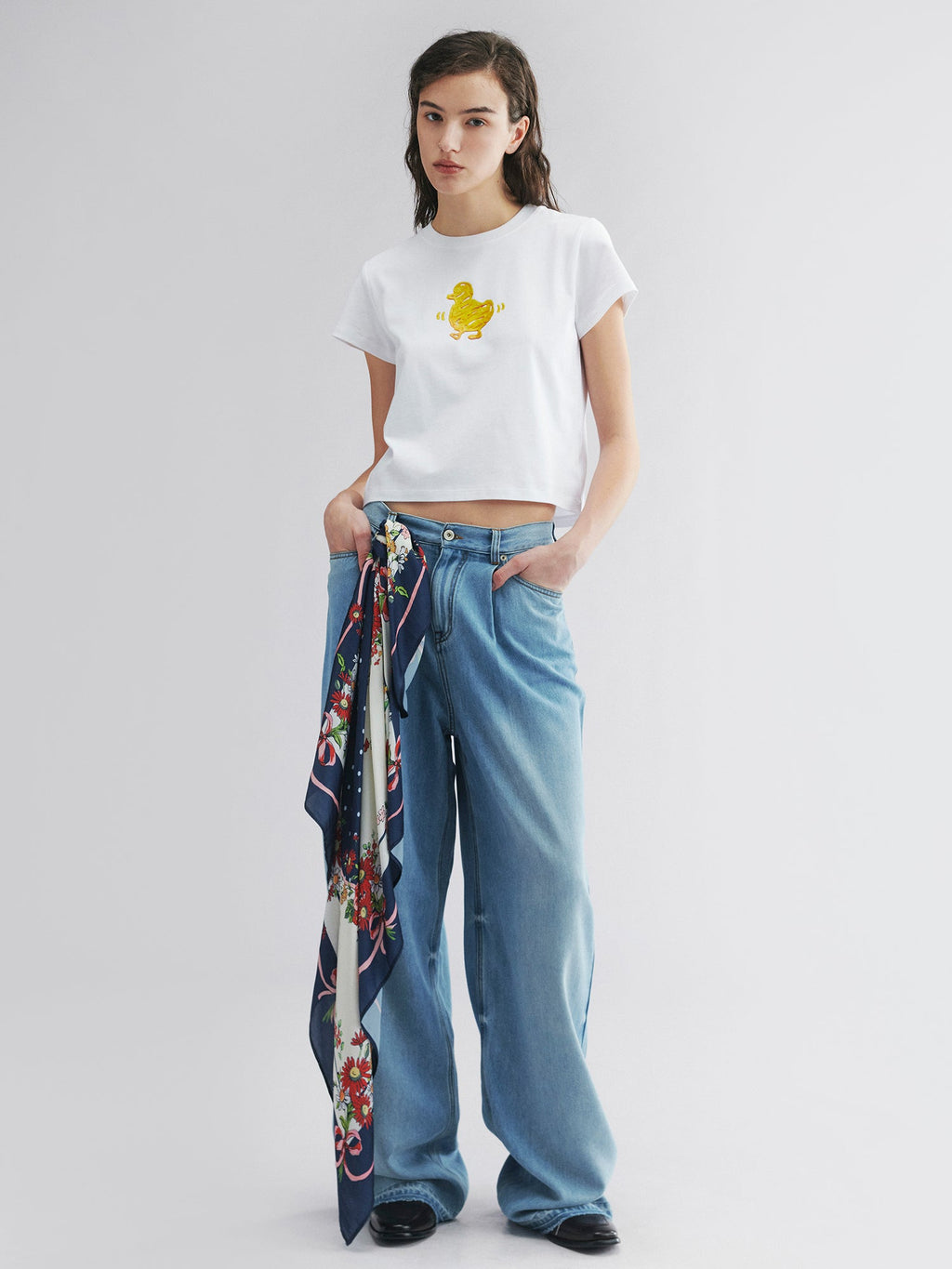 Mustard duck doodle tee