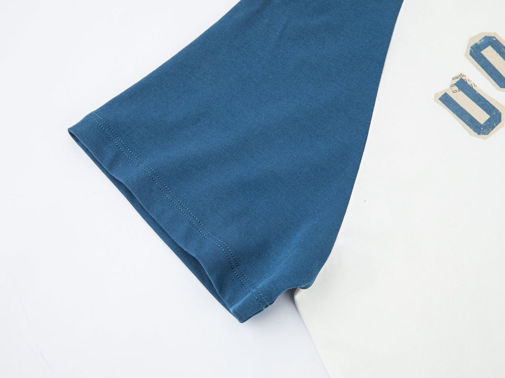 Raglan sleeve tee with sporty cherry print