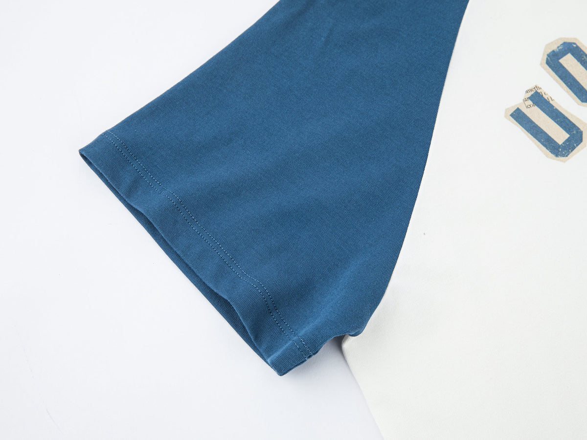 Raglan sleeve tee with sporty cherry print