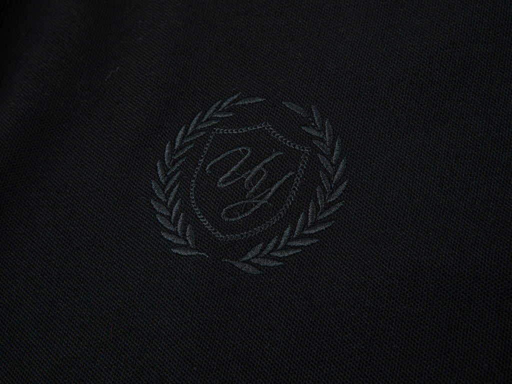 Rose patch polo shirt