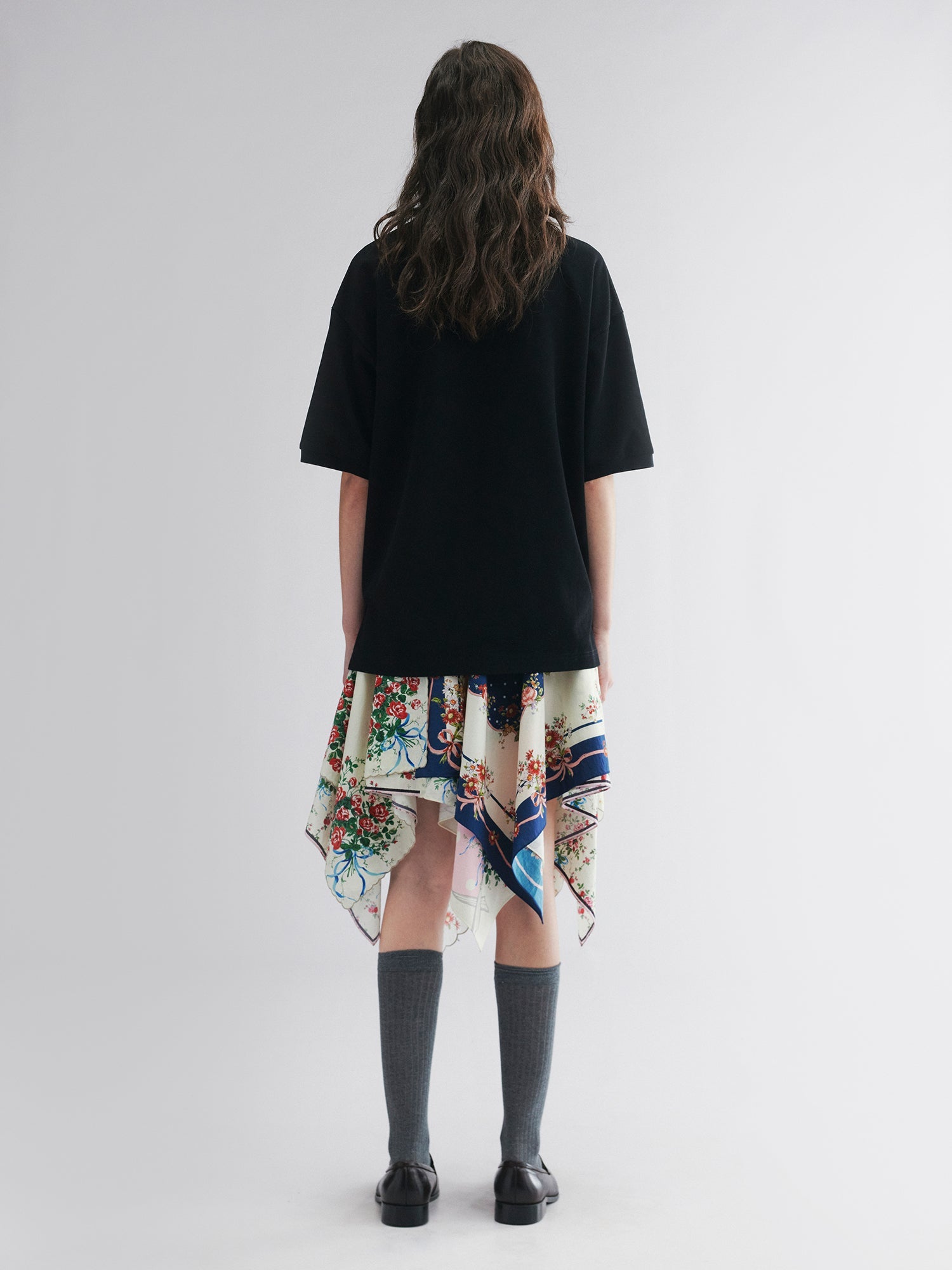 Rose patch polo shirt