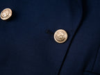 Layered double-breasted blazer