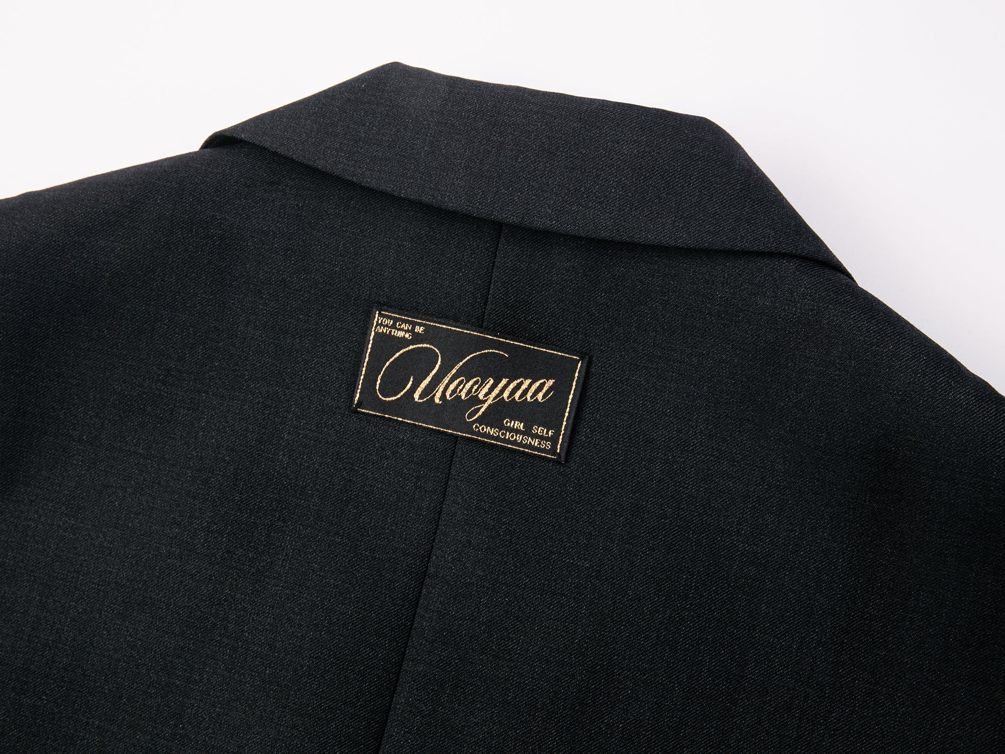 Layered double-breasted blazer