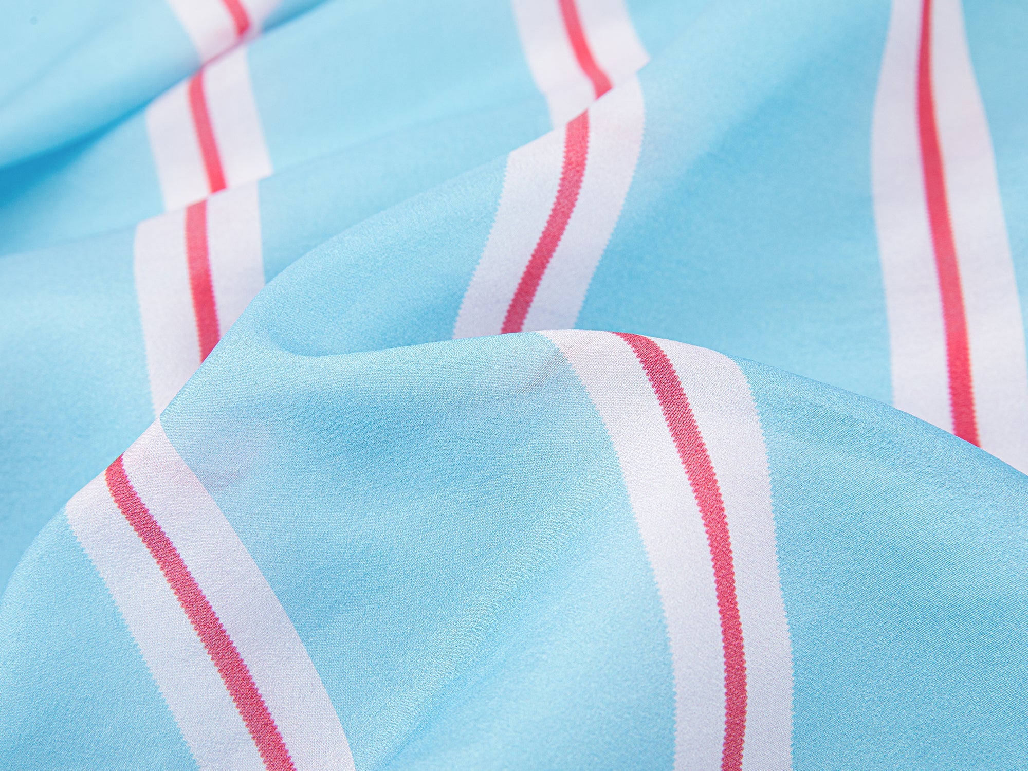 Striped polo puff-hem pullover