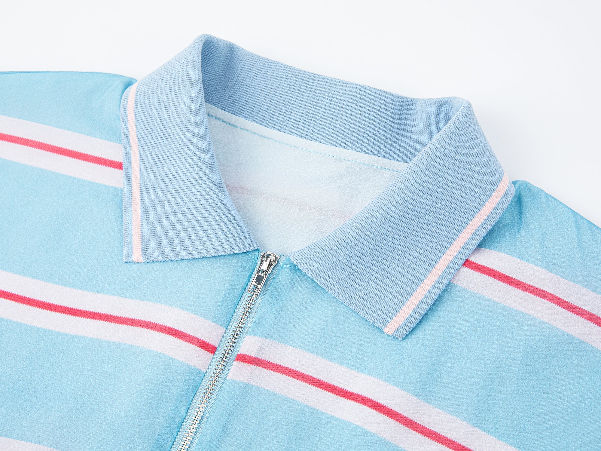 Striped polo puff-hem dress