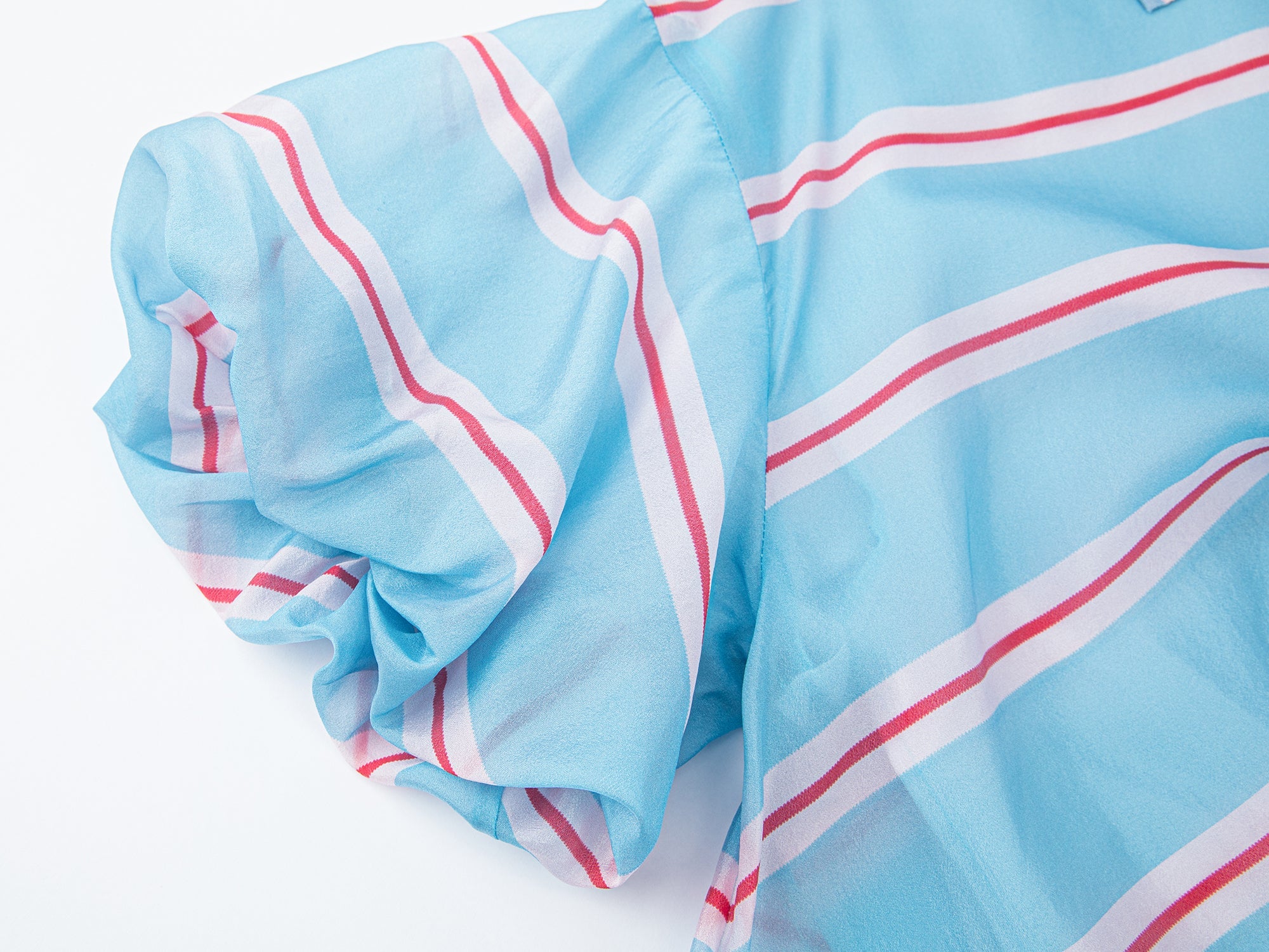 Striped polo puff-hem dress