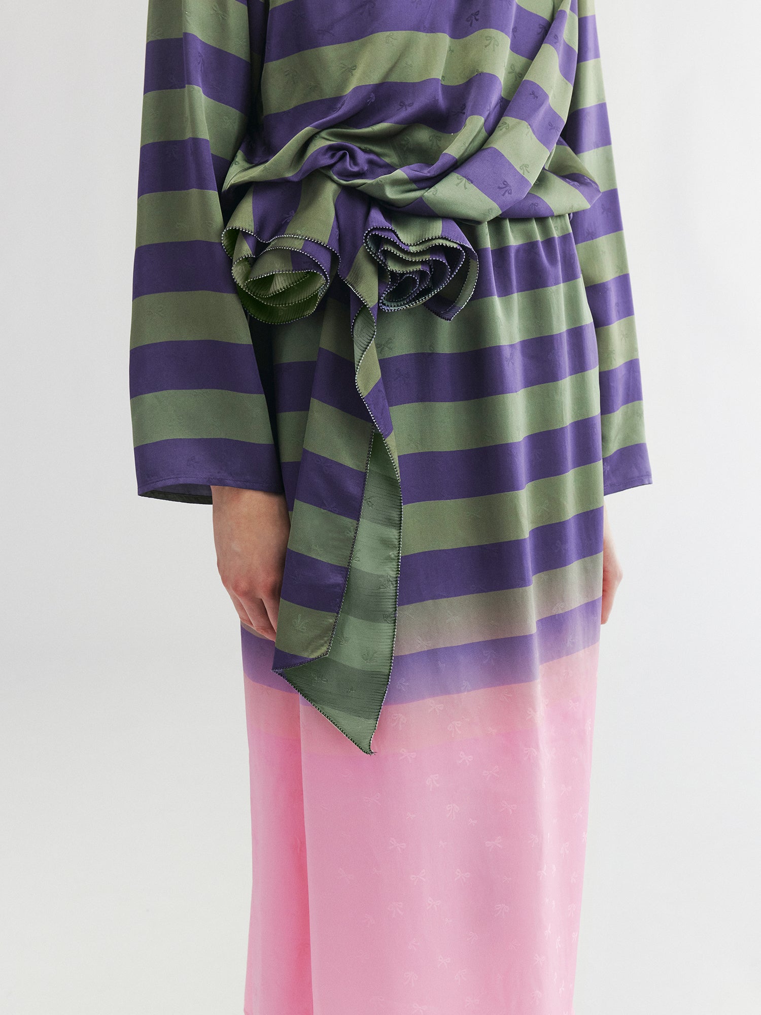 3D floral polo dress