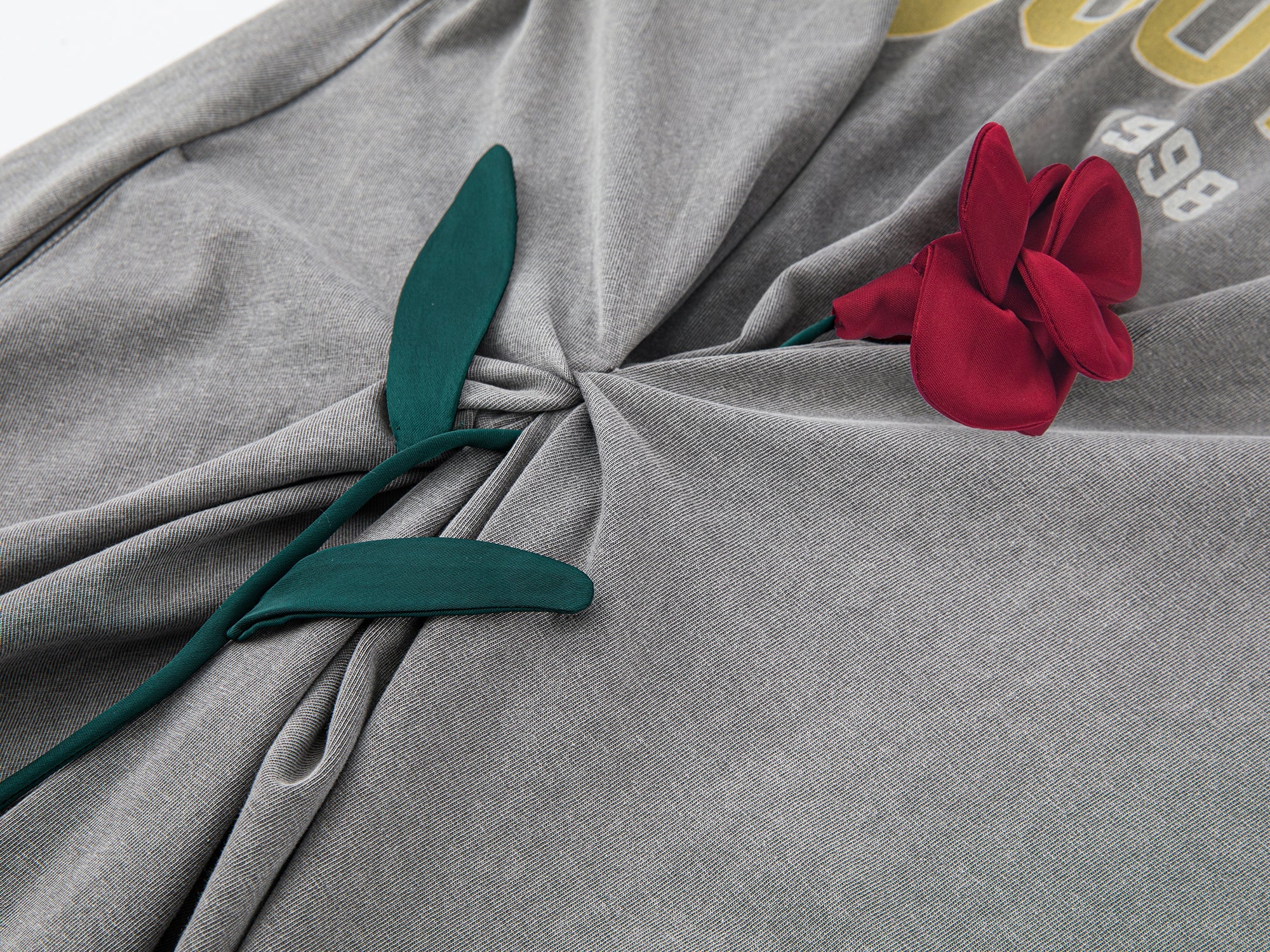 Rose patch t-shirt dress