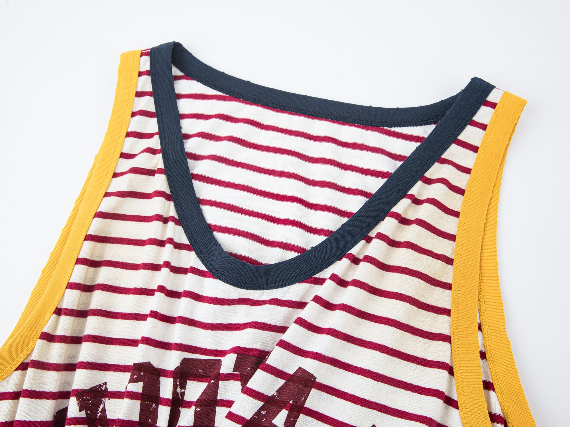 Rose patch striped tank dress