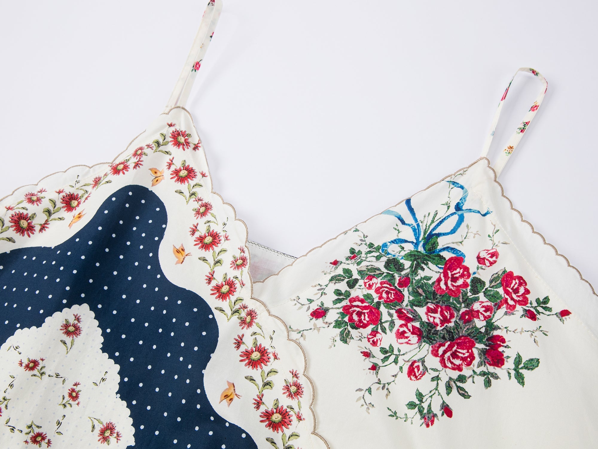 Patchwork scarf cami dress