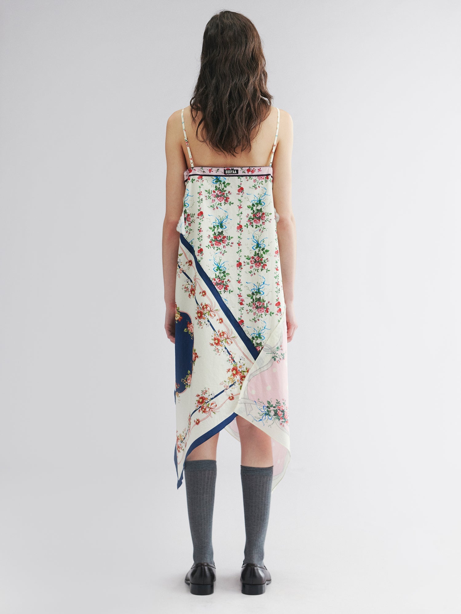 Patchwork scarf cami dress