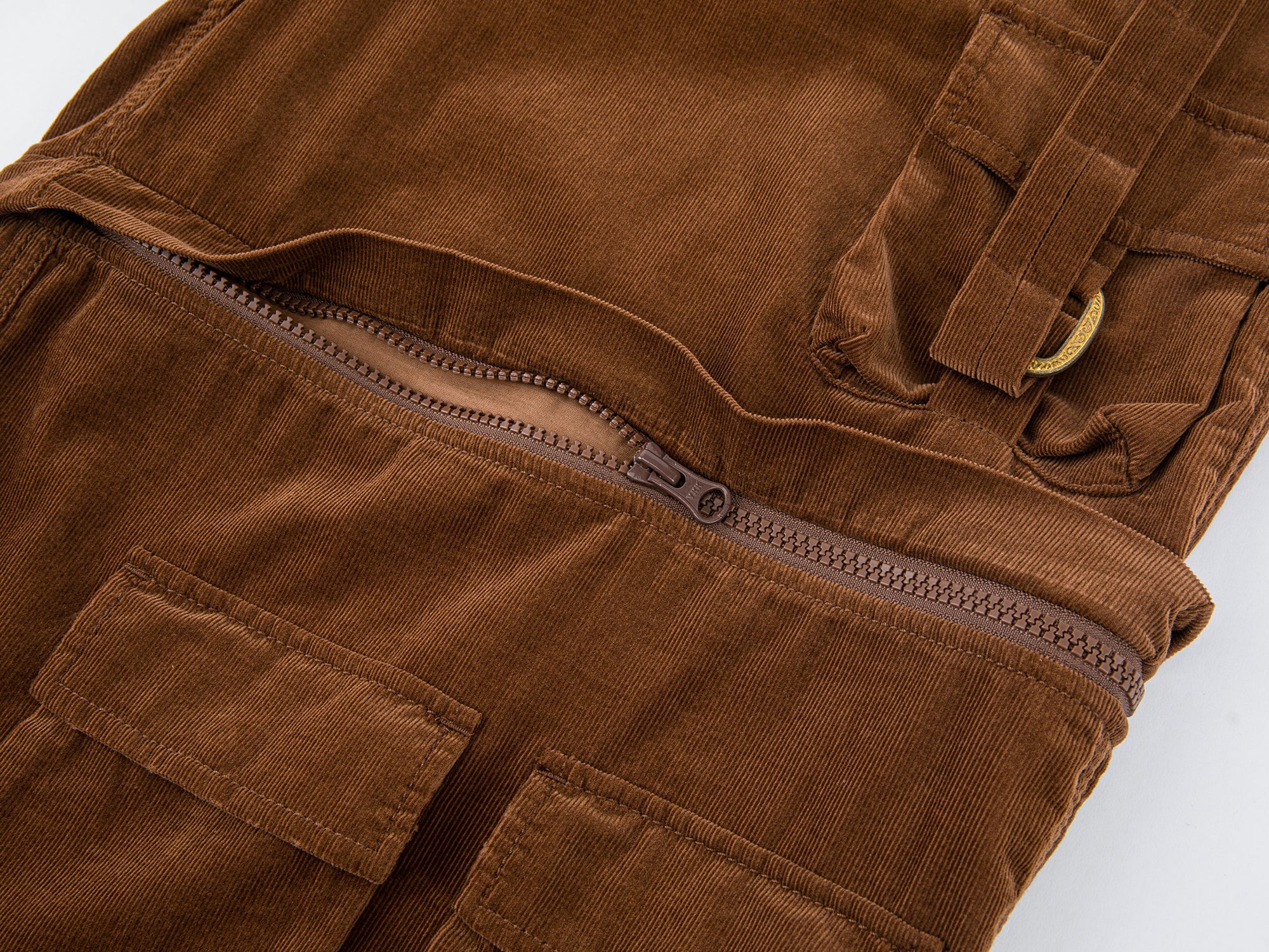 Zip-off cargo corduroy pants