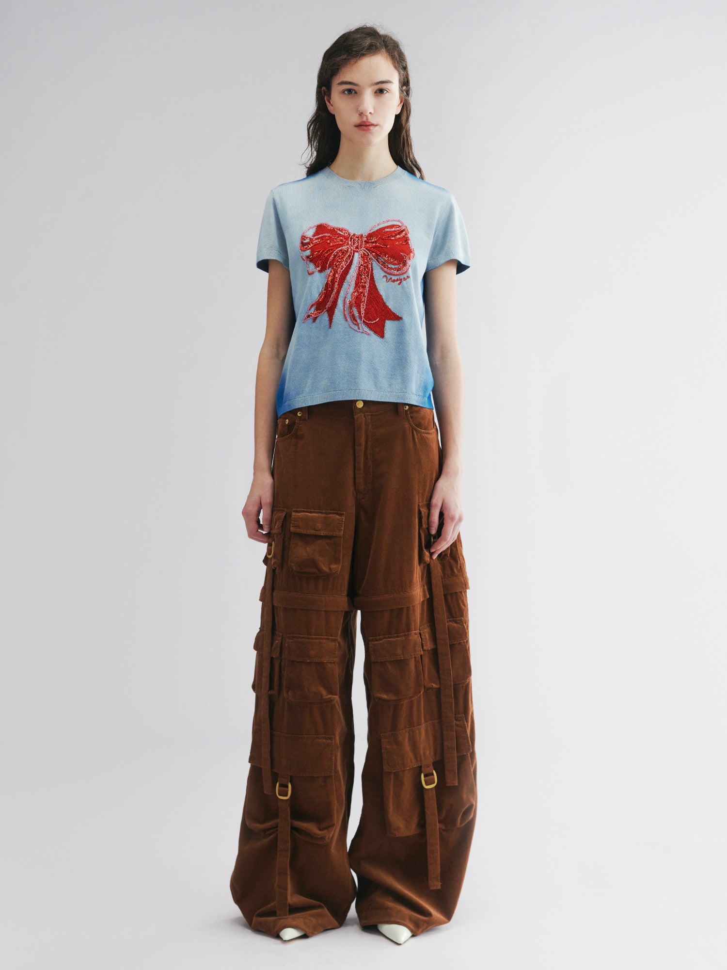 Zip-off cargo corduroy pants