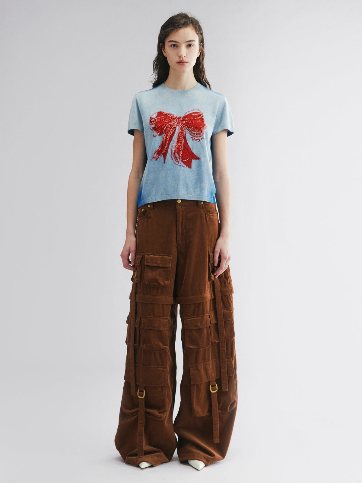 Zip-off cargo corduroy pants
