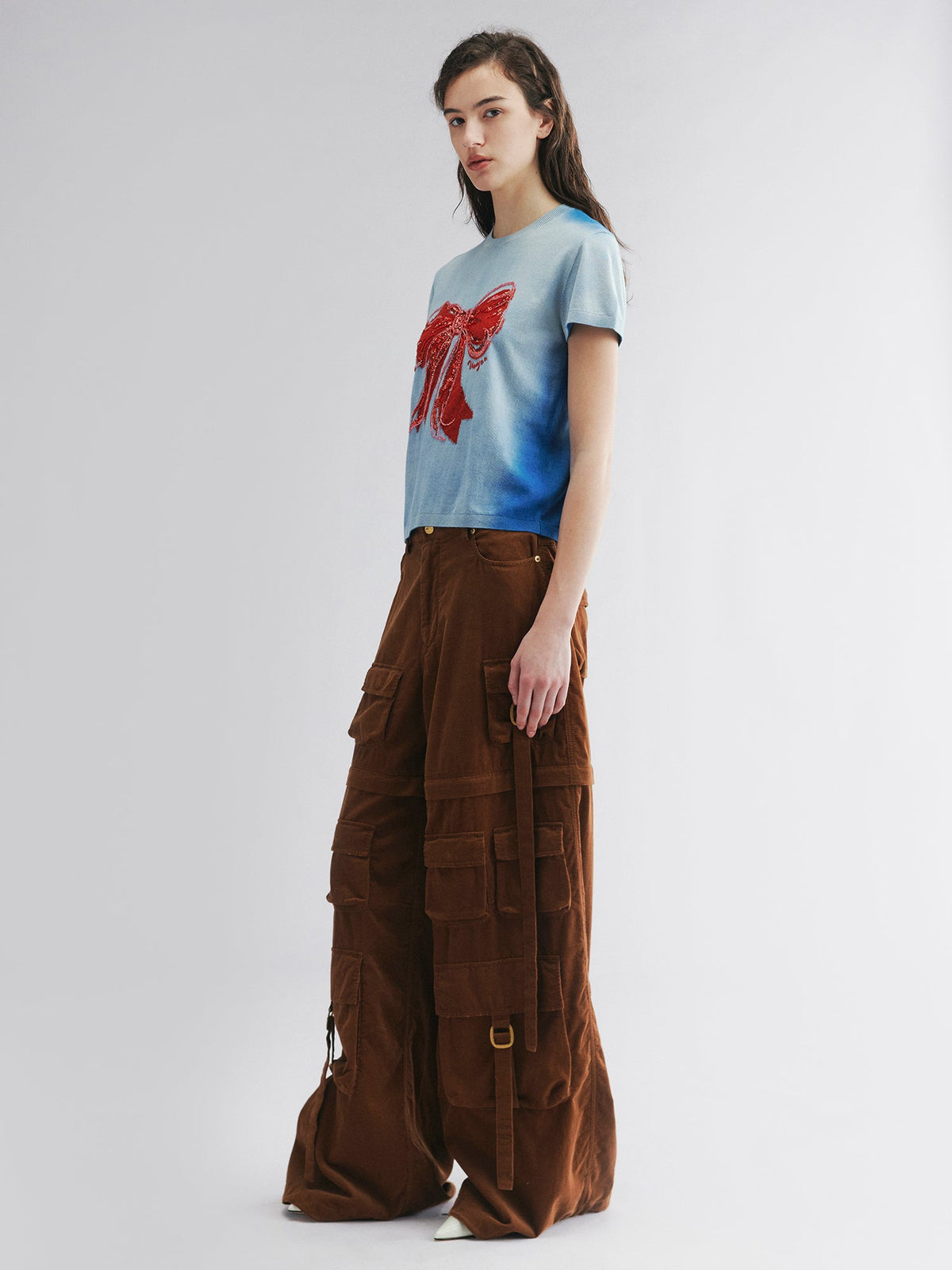 Zip-off cargo corduroy pants