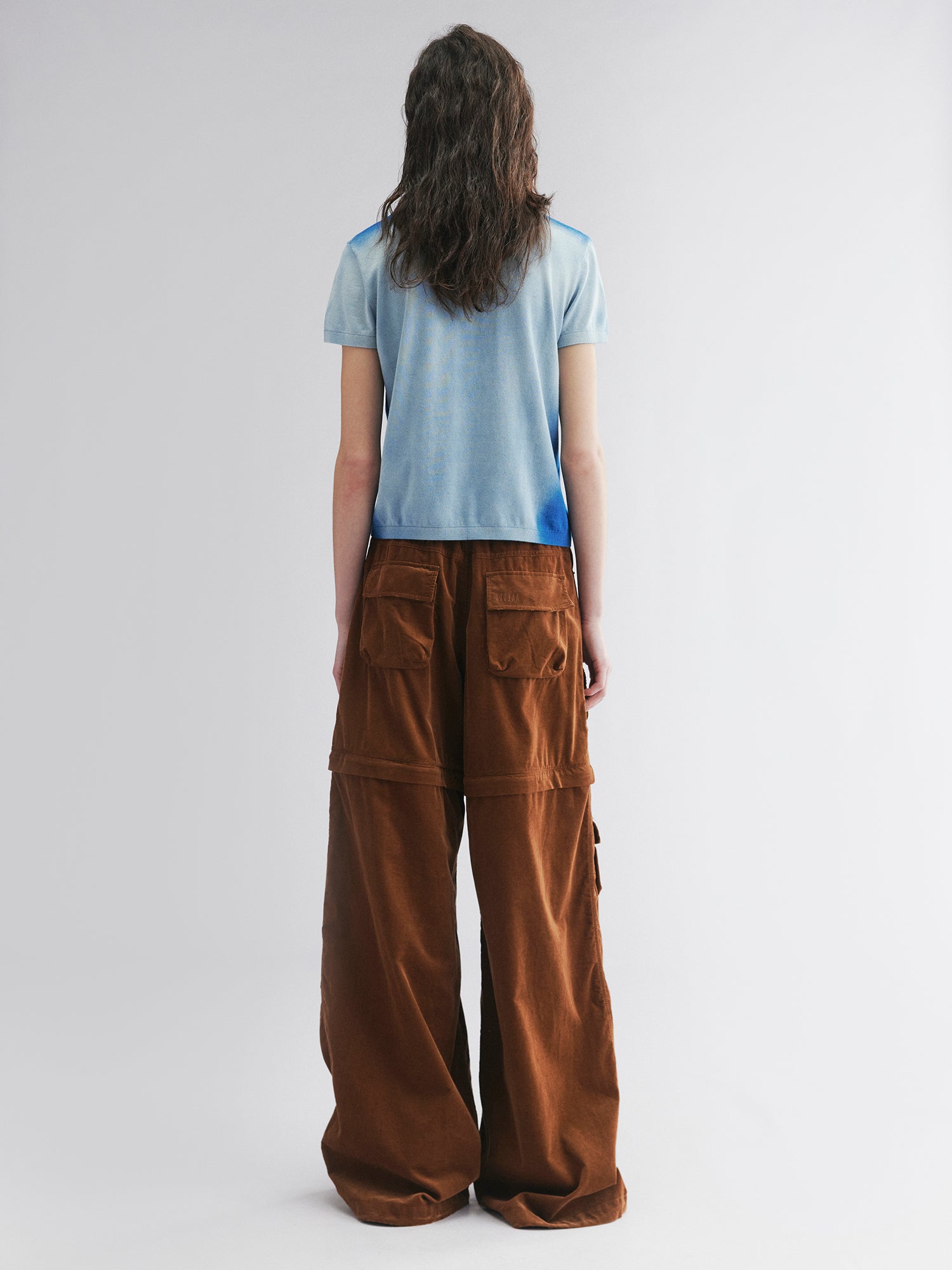 Zip-off cargo corduroy pants
