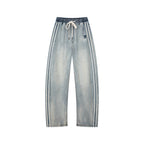 Knit denim joggers