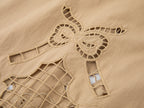 Embroidered skirt with angel bear motif